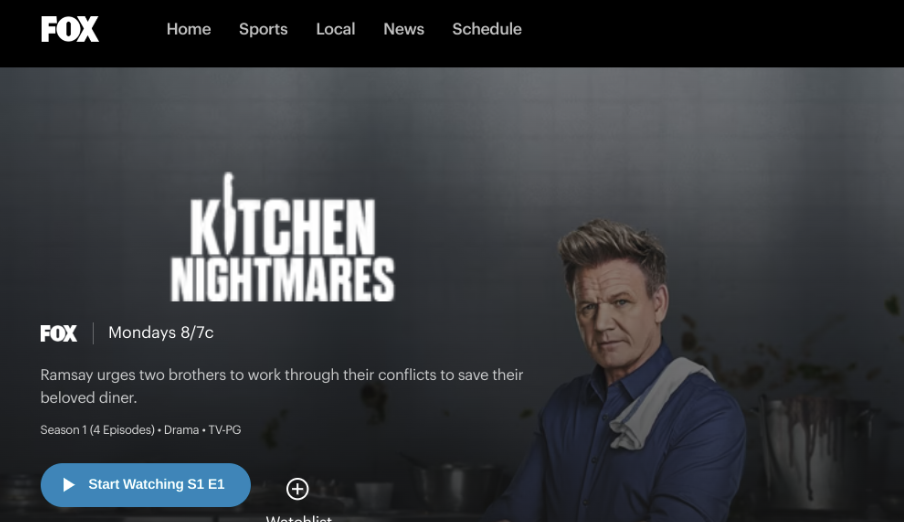 Kitchen Nightmares is available for streaming on Fox, BBC and Netflix.
