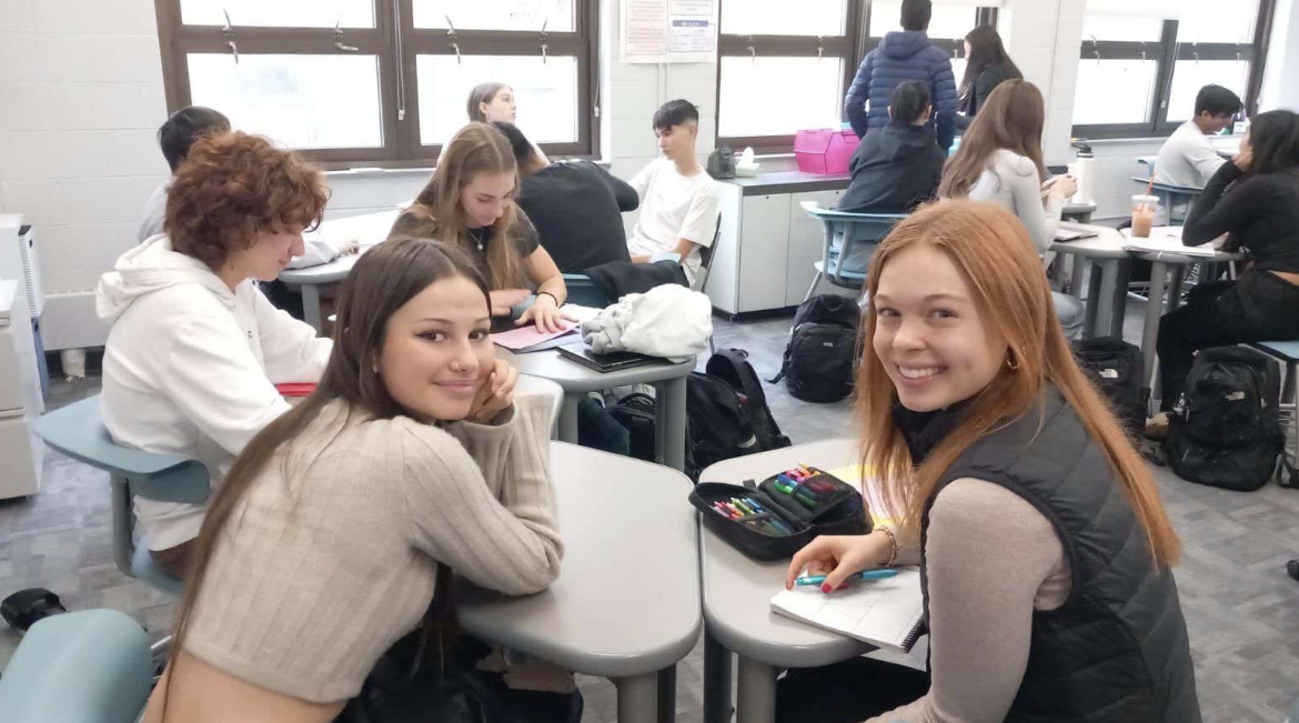 Natalia Jiménez joined Morgan Mehrhoff in her classes throughout the school week.