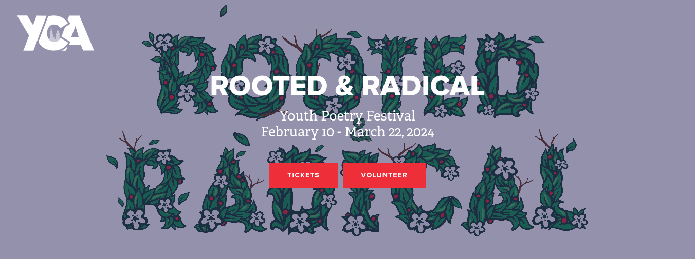 Rooted & Radical website showcasing the festival dates.