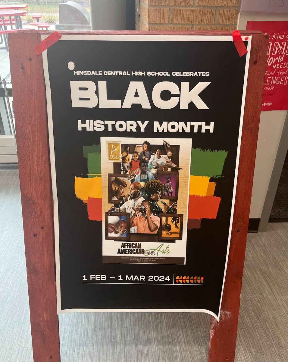 Poster display in the commons celebrating Black History Month.