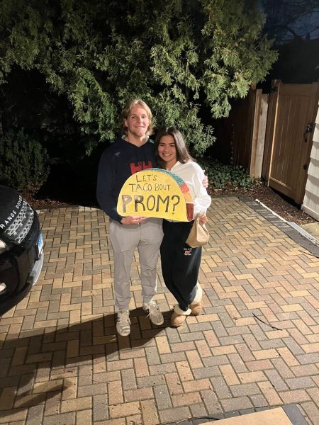 On Saturday, April 13, Prom was hosted at the Museum of Science and Industry, Chicago. In the weeks before, students “promposed” to each other, asking each other to go to Prom with them. Will Merz, senior, asks Kaili Wu, senior, to Prom with a poster.