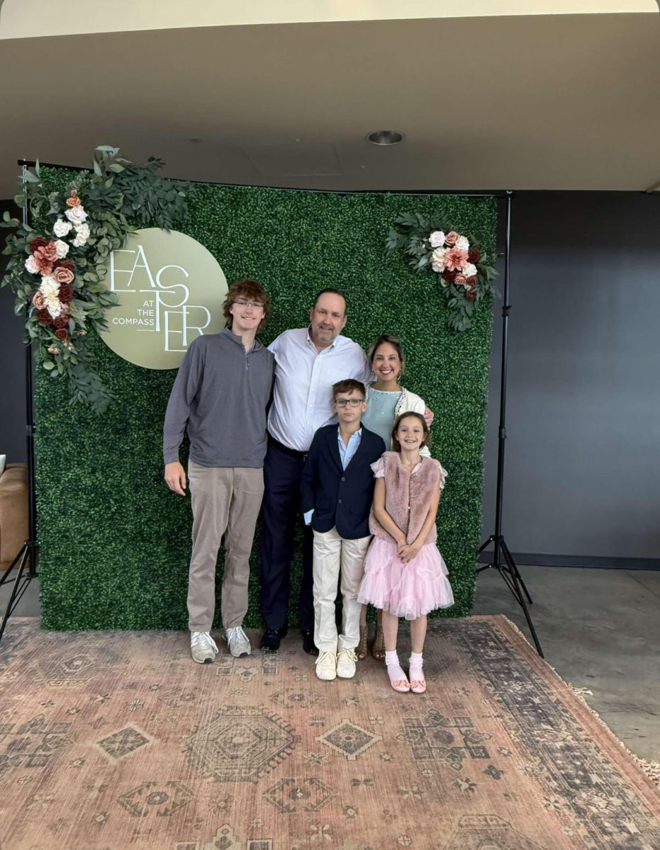 Senior Jack Copeland with his family on Easter.