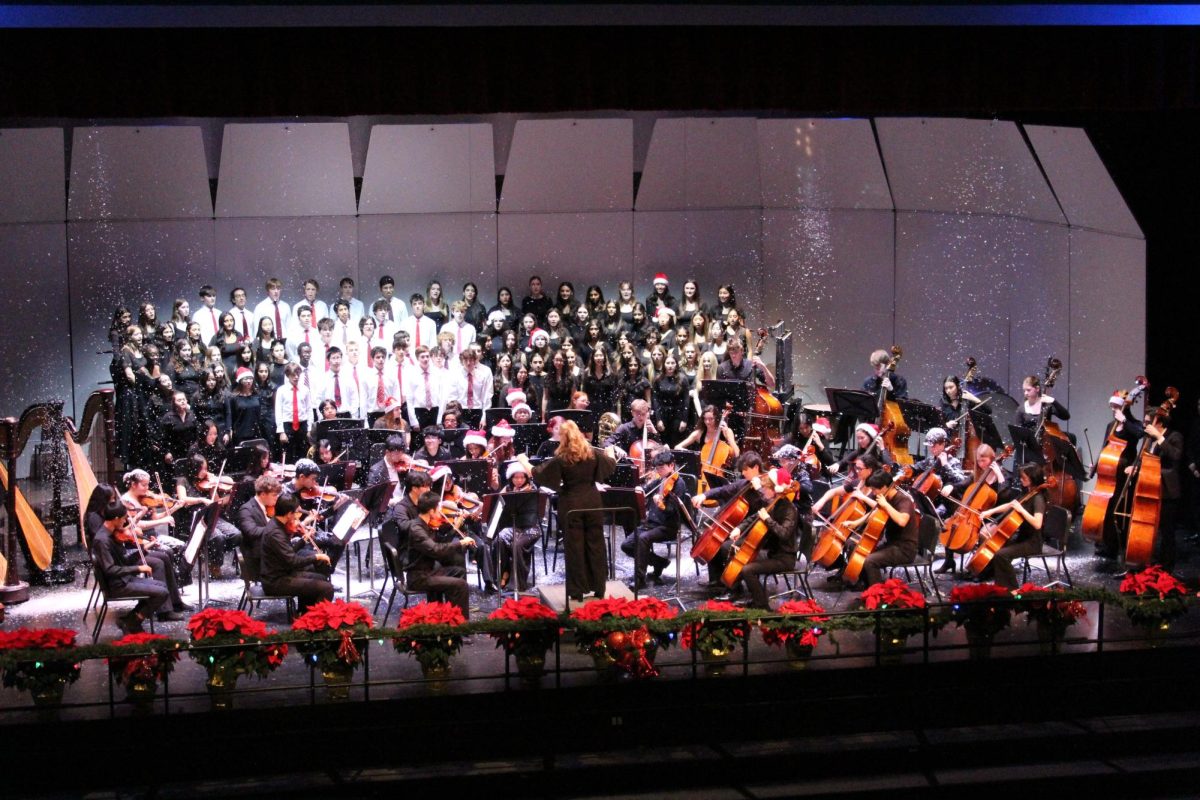 The concert's grand finale in the auditorium, Wednesday, Dec. 10.