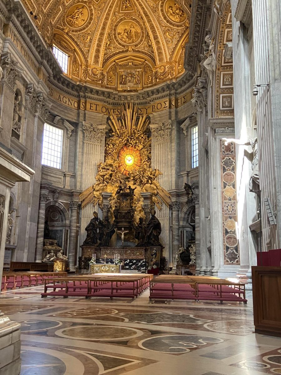 St. Peter’s Basilica, located in Vatican City, an independent state within Rome, Italy. 