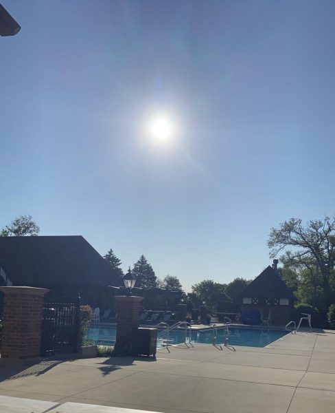 The Hinsdale Golf Club pool getting ready for opening last summer.